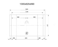 Топливный бак MAN 1300х620х690, 500 литров