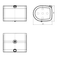 Топливный бак Volvo/RVI 830х550х670, 255 литров, D-обр малый