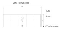 Топливный бак 2230х740х740, 1130 литров