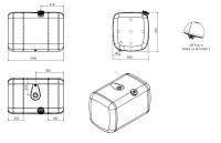 Топливный бак Mercedes 1000х700х650, 390 литров